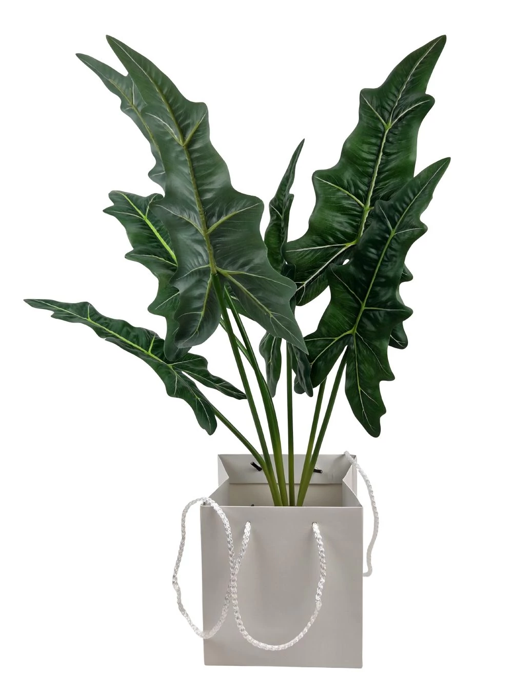Kép 2/2 - Füles papír tasak 16 cm - Fehér