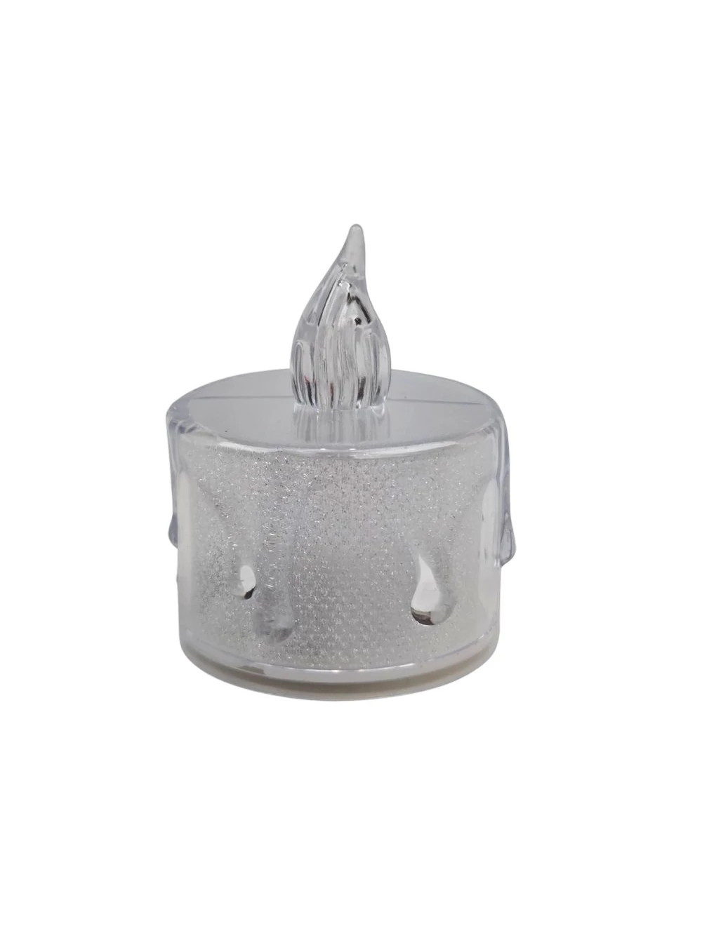 Kép 2/2 - Csillámos csurgatott led mécses 3 cm