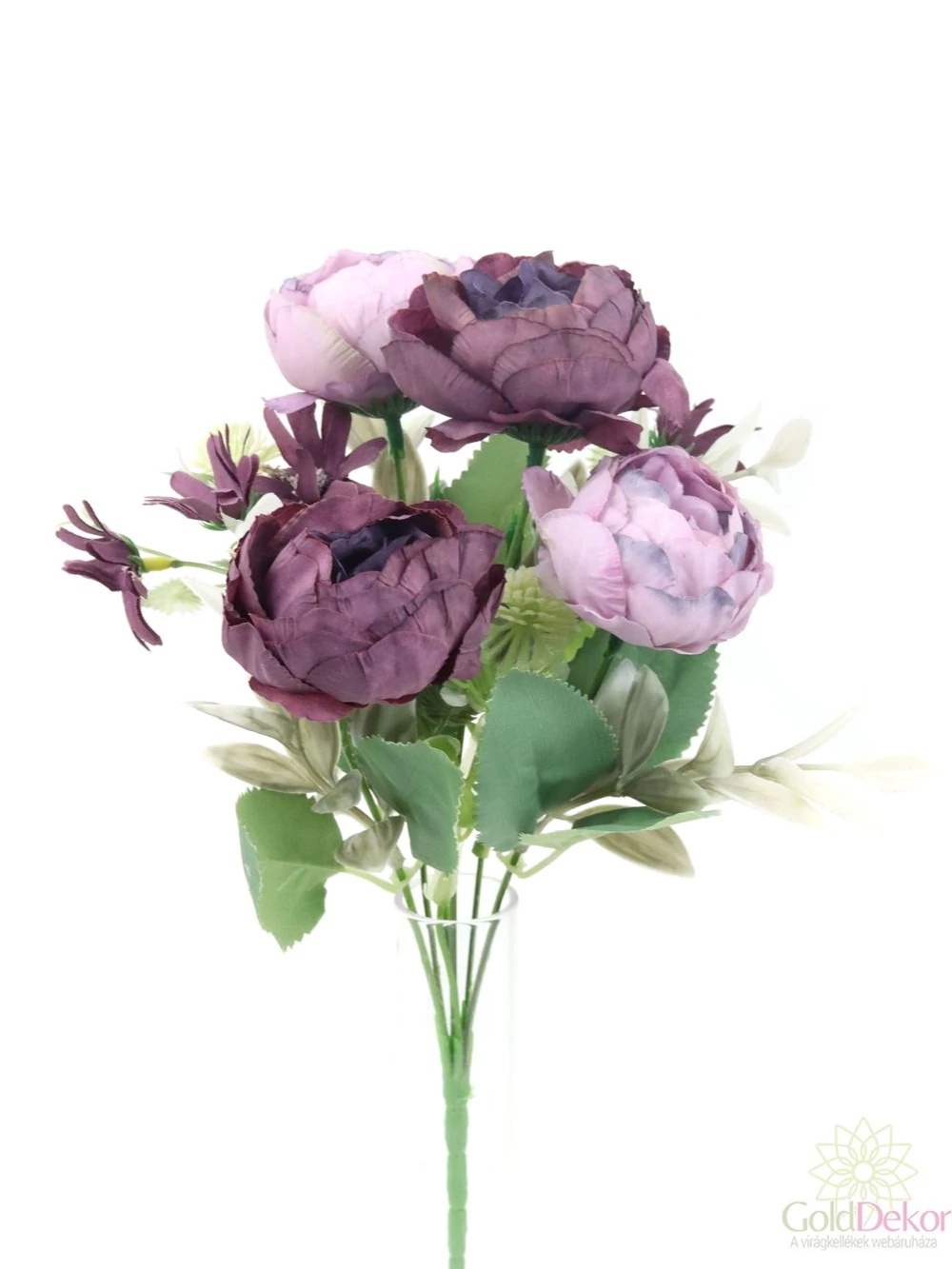 Kép 2/2 - Vegyes színű paeonia csokor - Lila