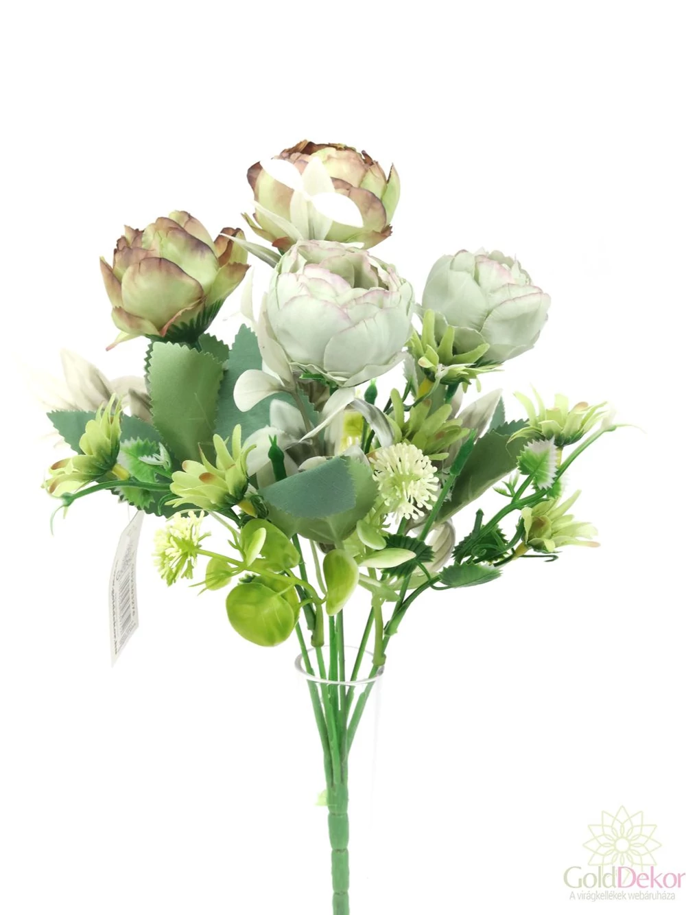 Kép 3/3 - Vegyes színű paeonia csokor - Zöld