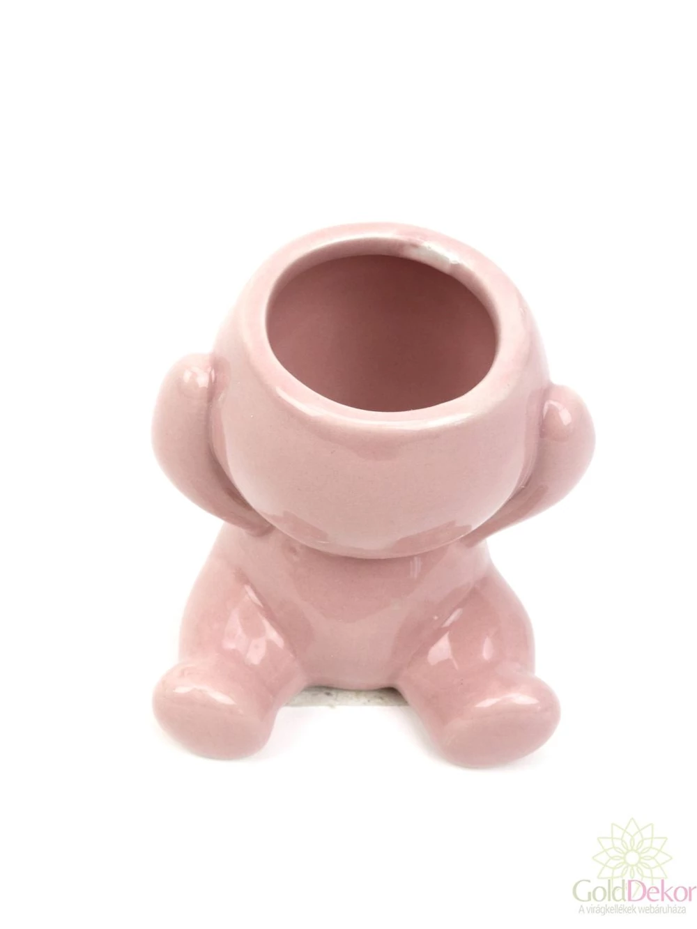 Kép 2/2 - Pasztel figura kaspó - Ülő rózsaszín