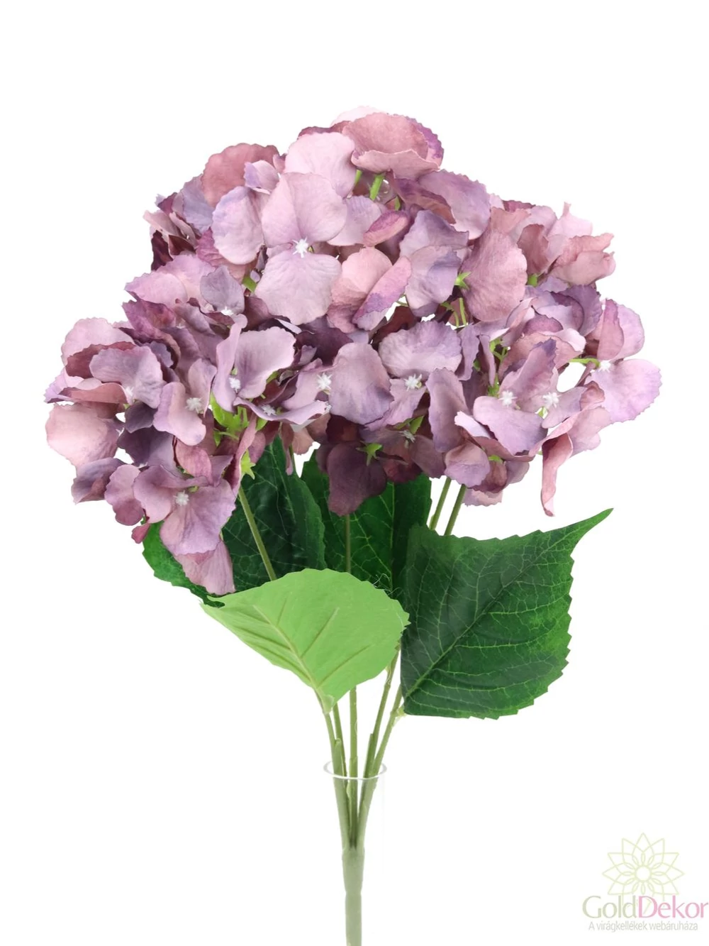 Kép 2/2 - Hortenzia csokor 50 cm - Sötét mályva