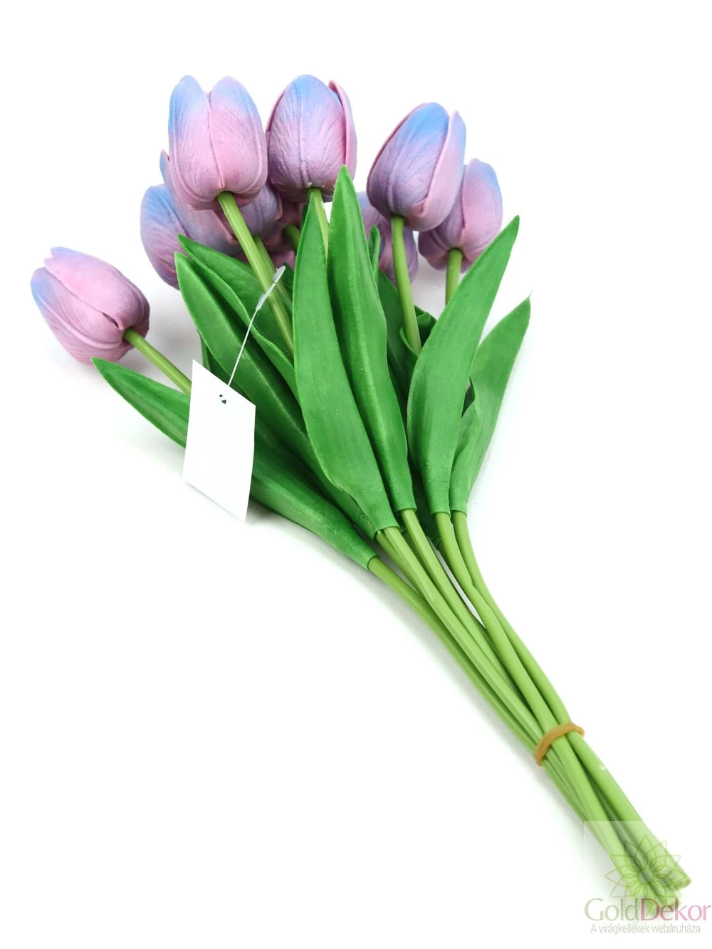Kép 2/2 - Real touch tulipán köteg*10 - Mályva kék