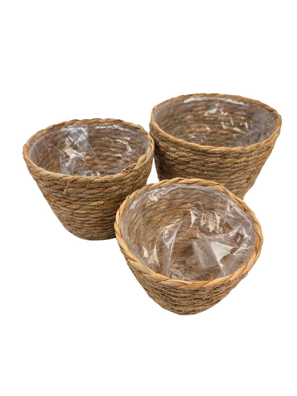 Kép 2/2 - Natúr kosár szett*3 - Egyszínű