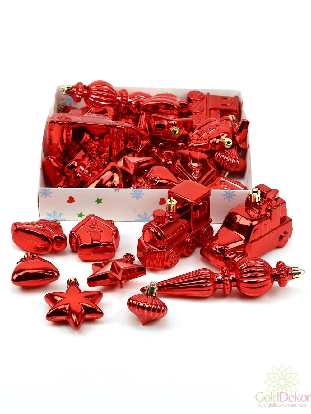 Kép 2/2 - Karácsonyfa dísz szett B - Világos kék