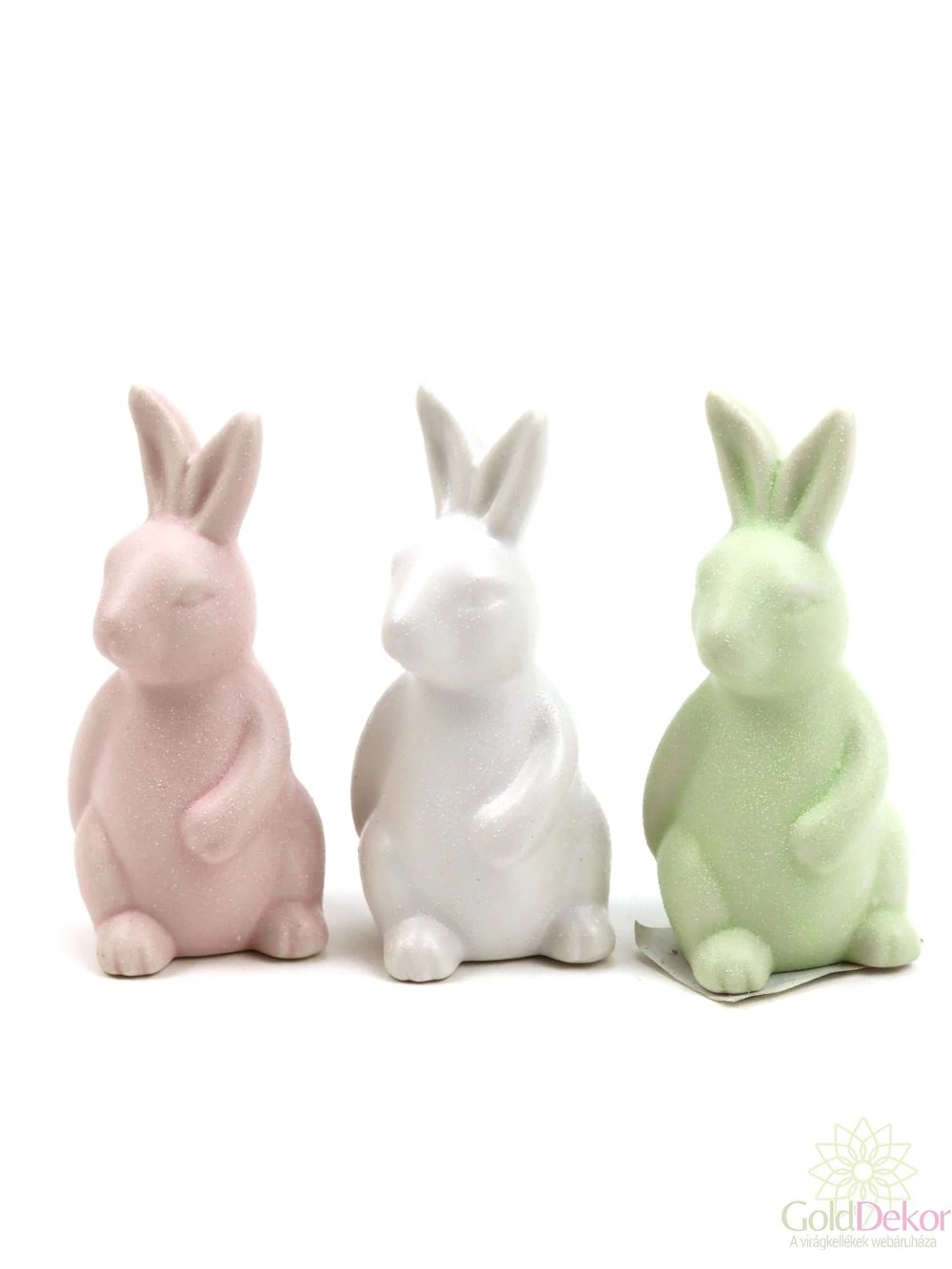 Kép 2/2 - Kerámia matt nyuszi 9,5 cm - Fehér