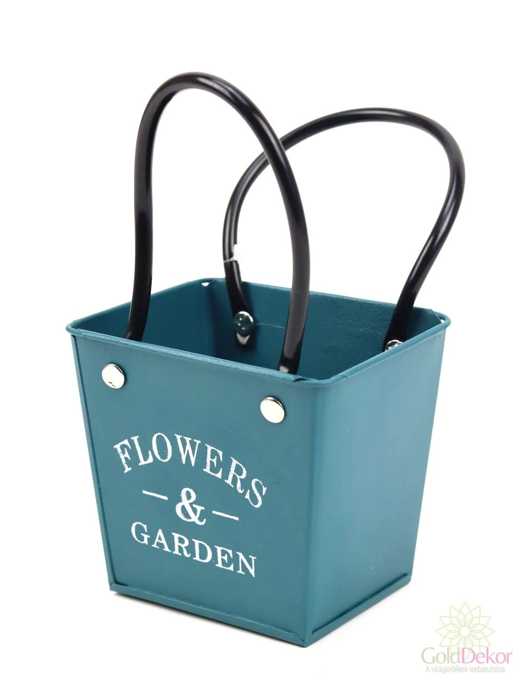 Kép 2/2 - Bádog táska FLOWERS&GARDEN - Zöld