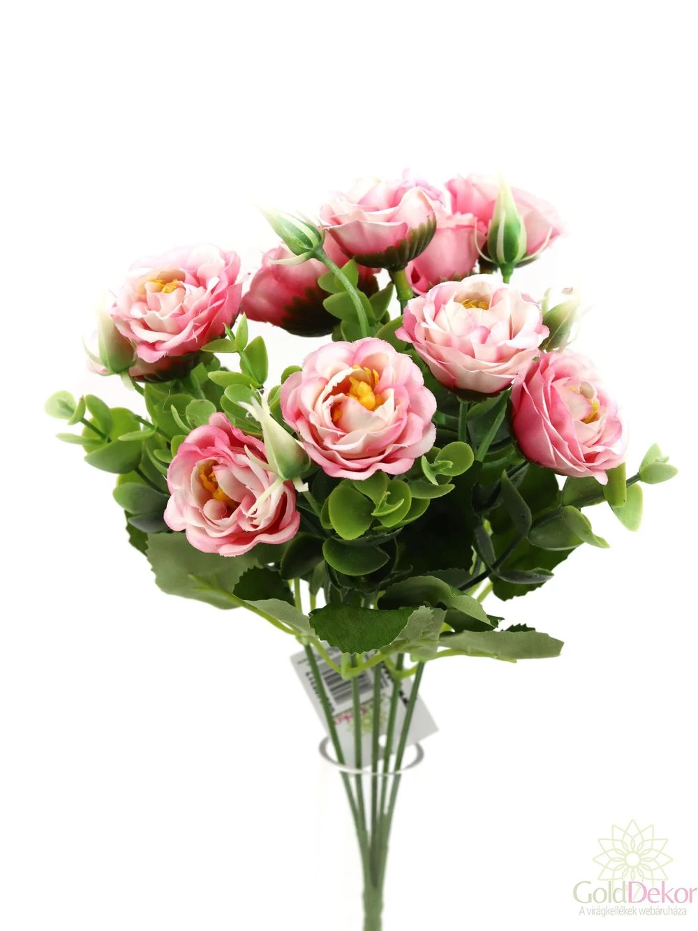 Kép 2/2 - Fodros szirmú rósza csokor 10 fejes - Pink