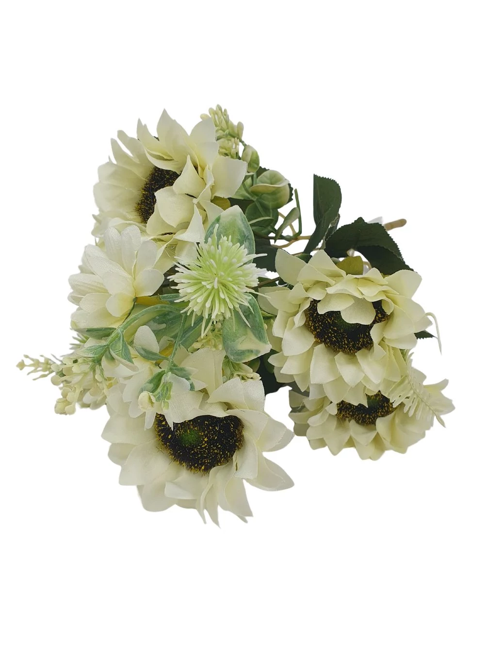 Kép 2/2 - Antik napraforgó csokor - Fehér