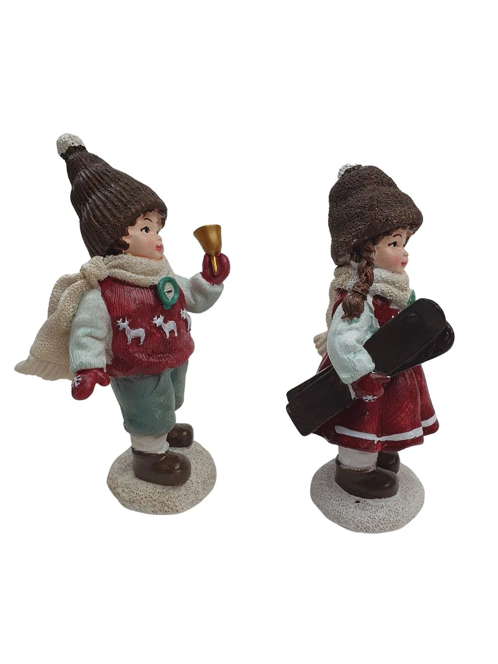 Kép 2/2 - Bordó ruhás téli figura