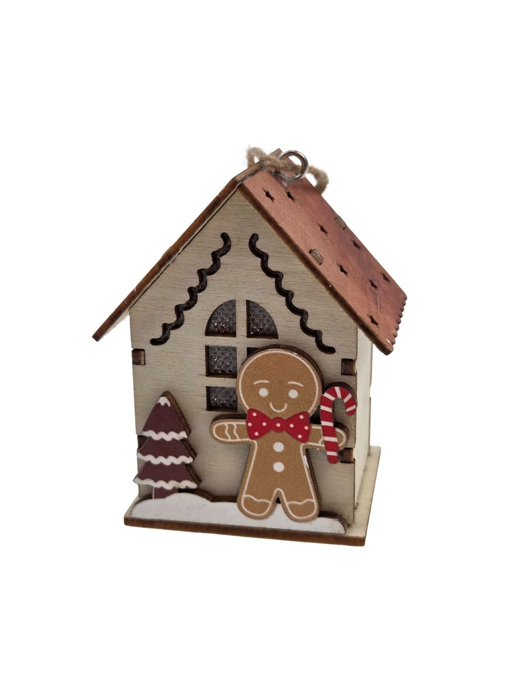 Kép 2/2 - Ledes fa házikó - Mézeskalács fiúval