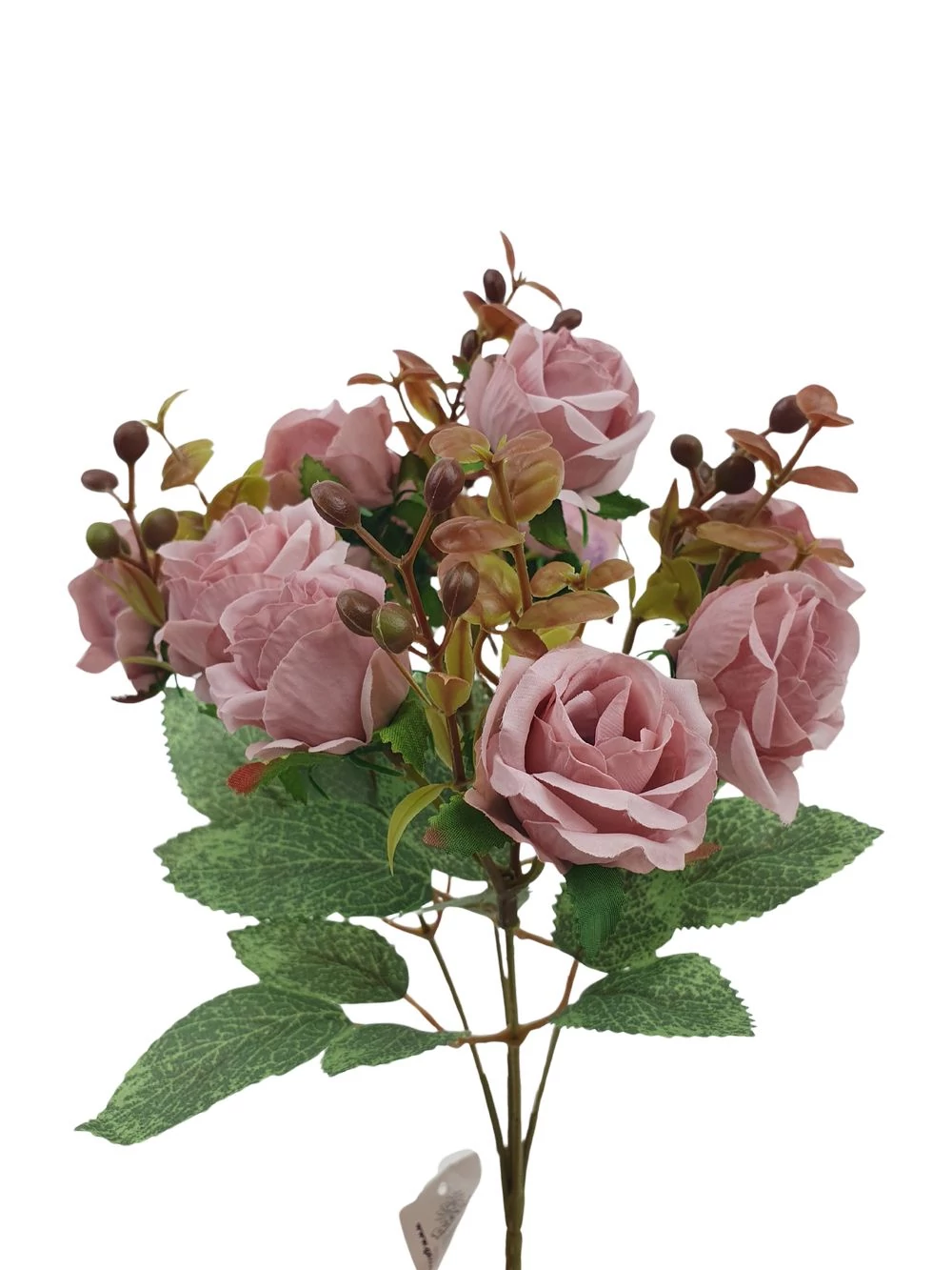 Kép 2/2 - Rózsa csokor barna kiegészítővel - Antik lila