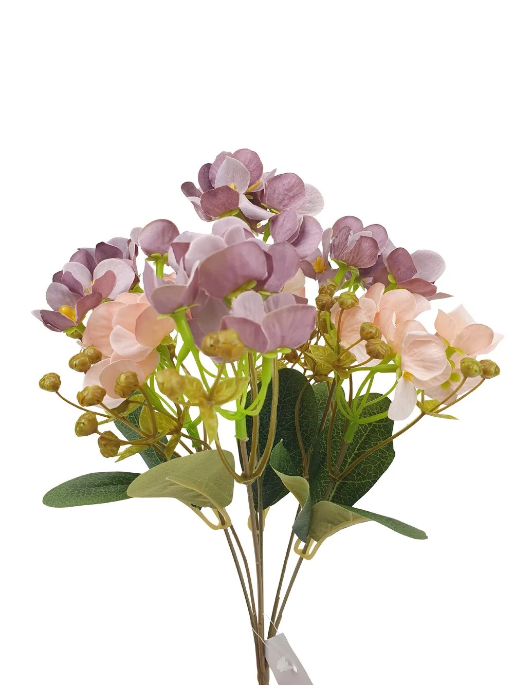 Kép 2/2 - Hortenzia csokor 35 cm - Barack-lila