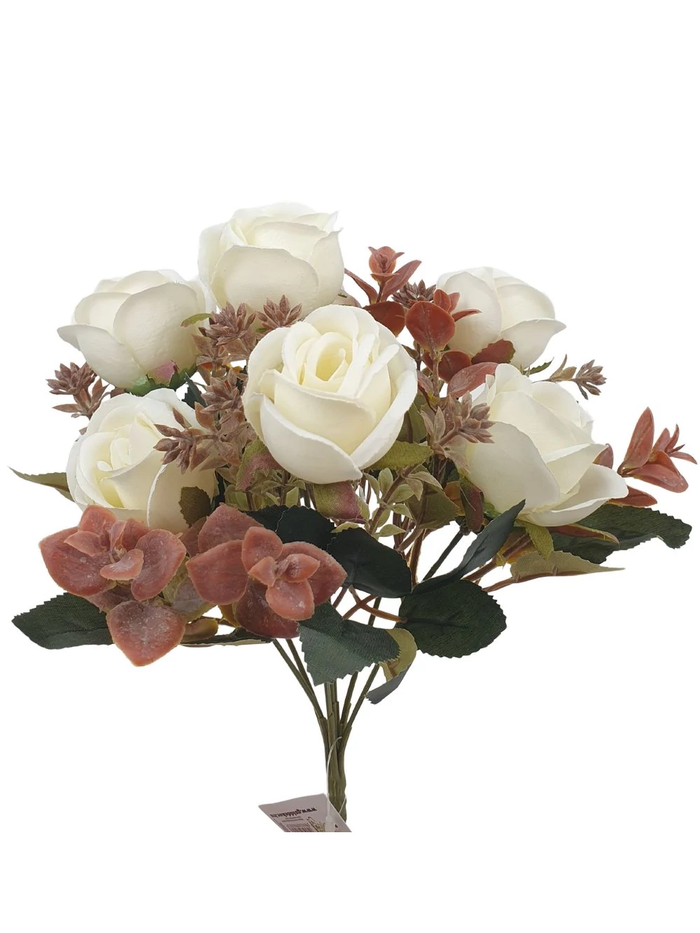 Kép 2/2 - 7 fejes rózsa csokor - Tört fehér