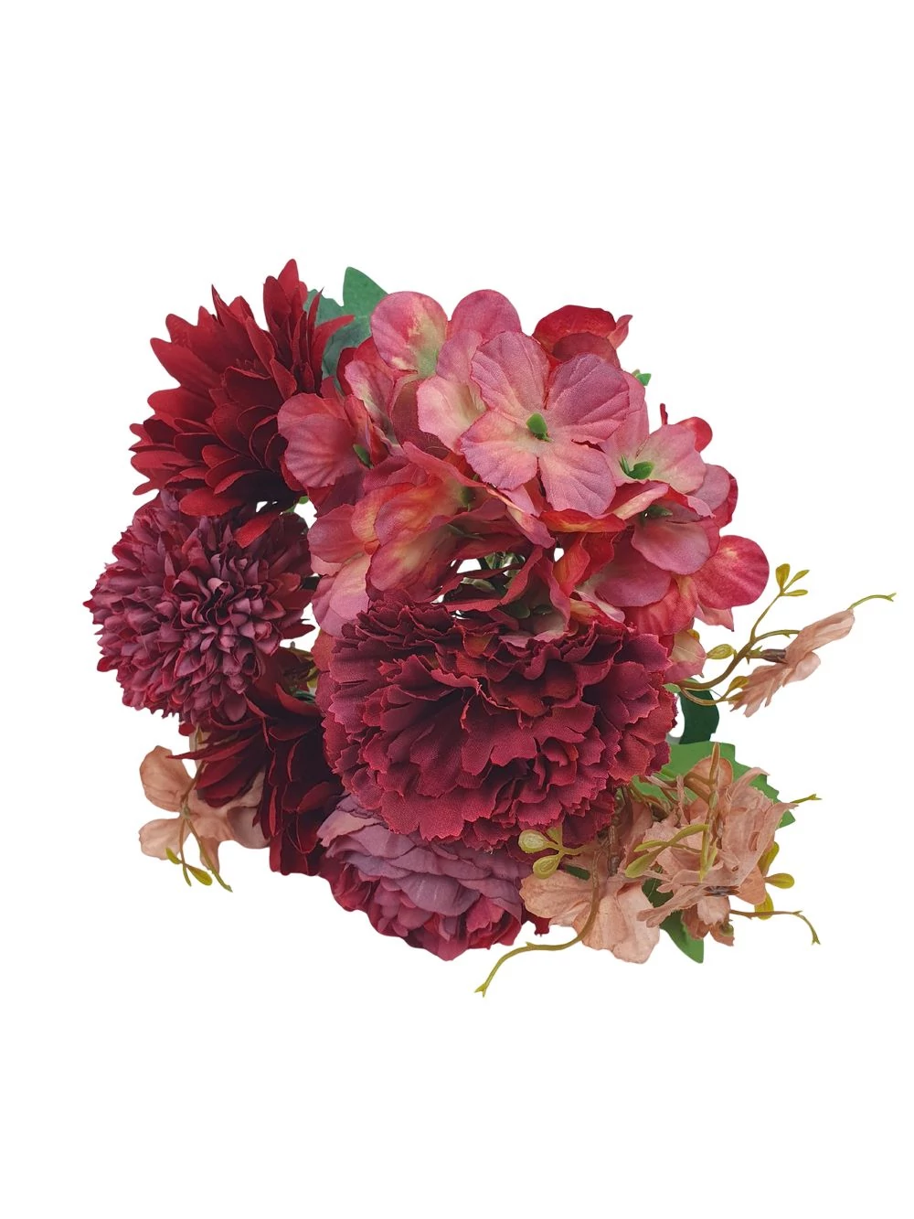 Kép 2/2 - Vegyes dekor csokor 1 - Bordó