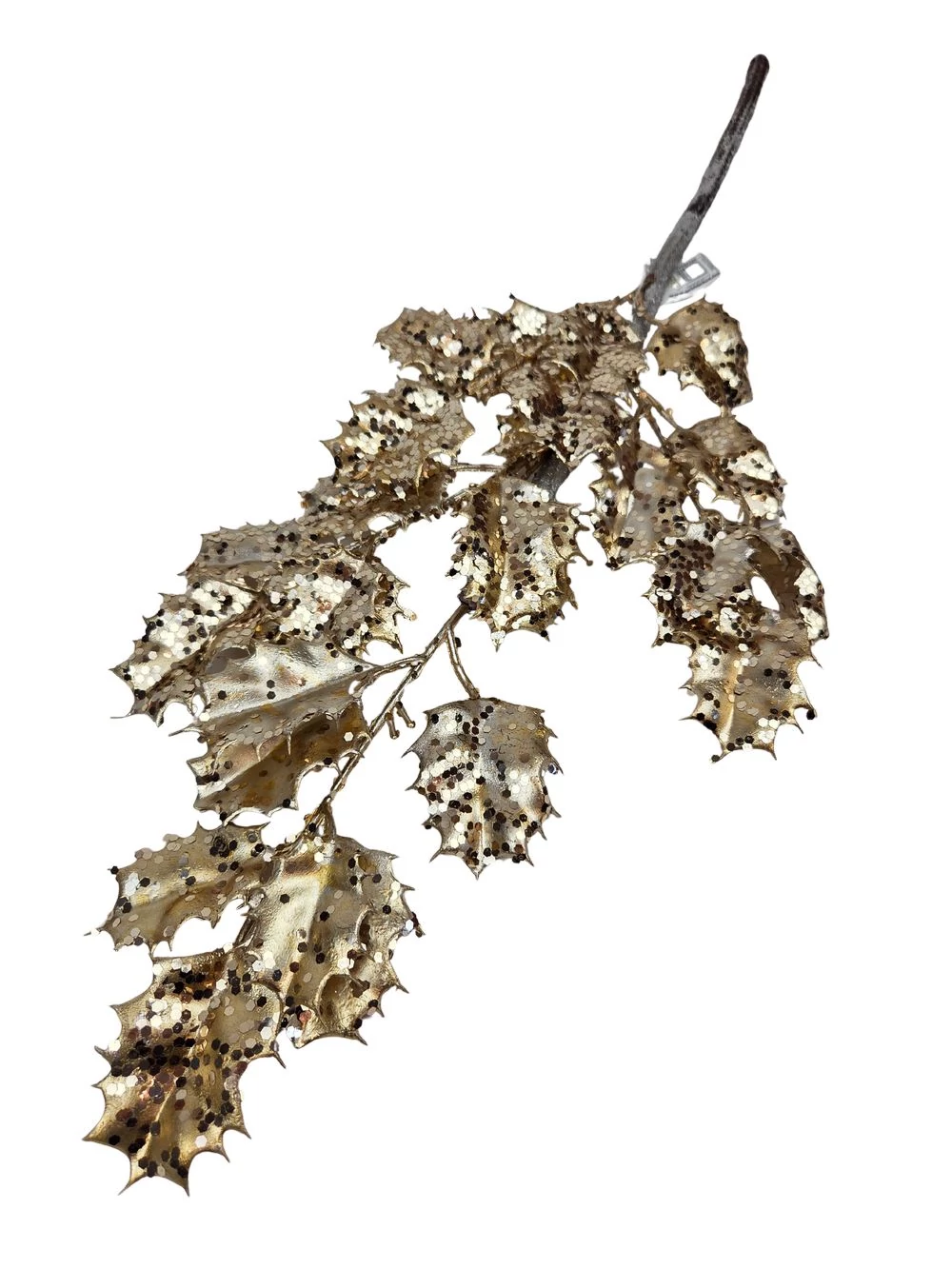 Kép 2/2 - Metál flitteres magyal ág - Pezsgő