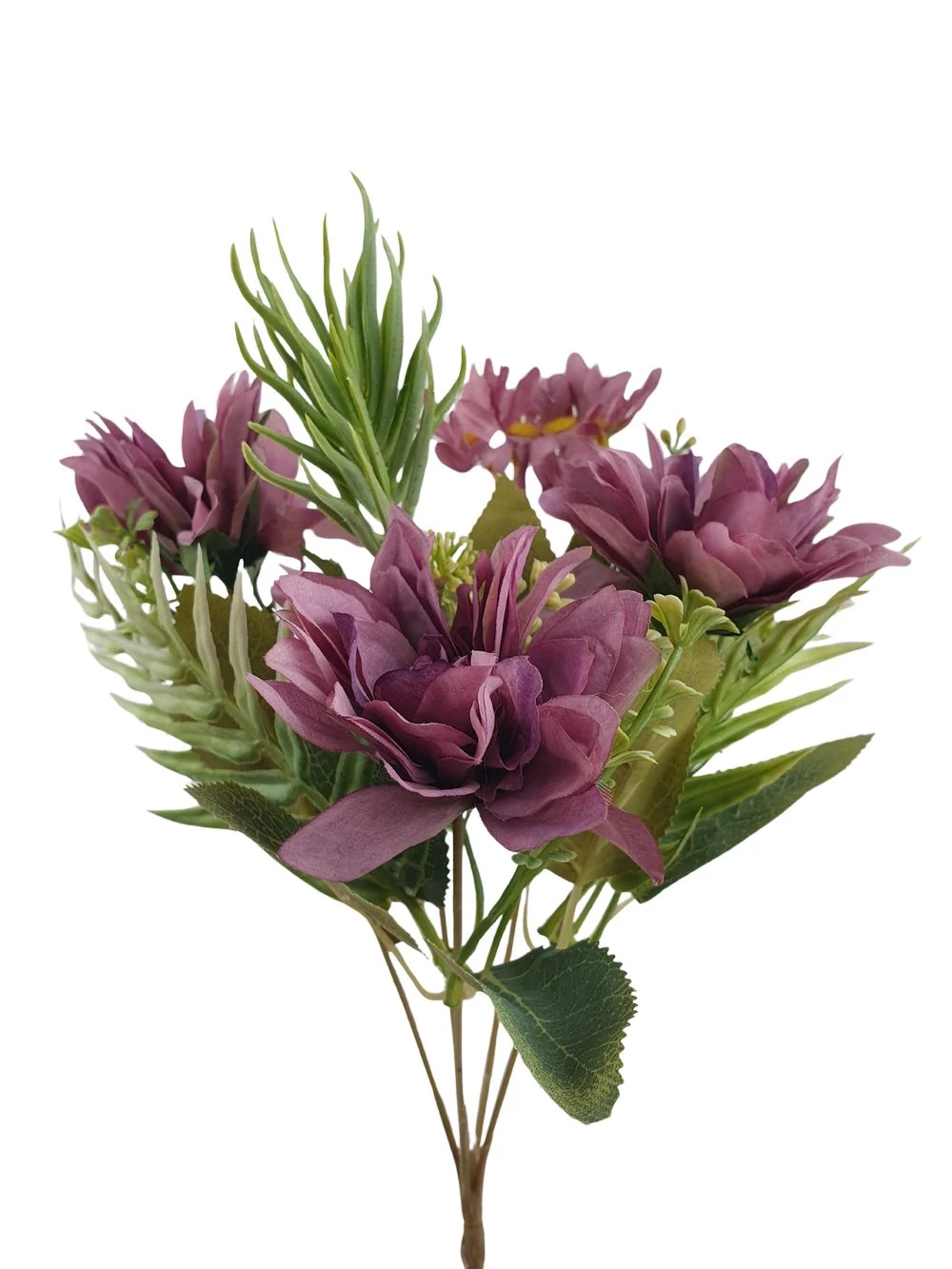 Kép 2/2 - Dália csokor vegyes kiegészítővel - Lila