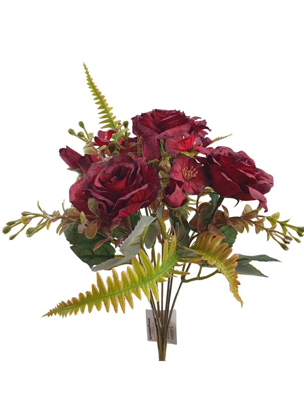 Kép 2/2 - Vegyes színű kicsi csokor 166 - Bordó