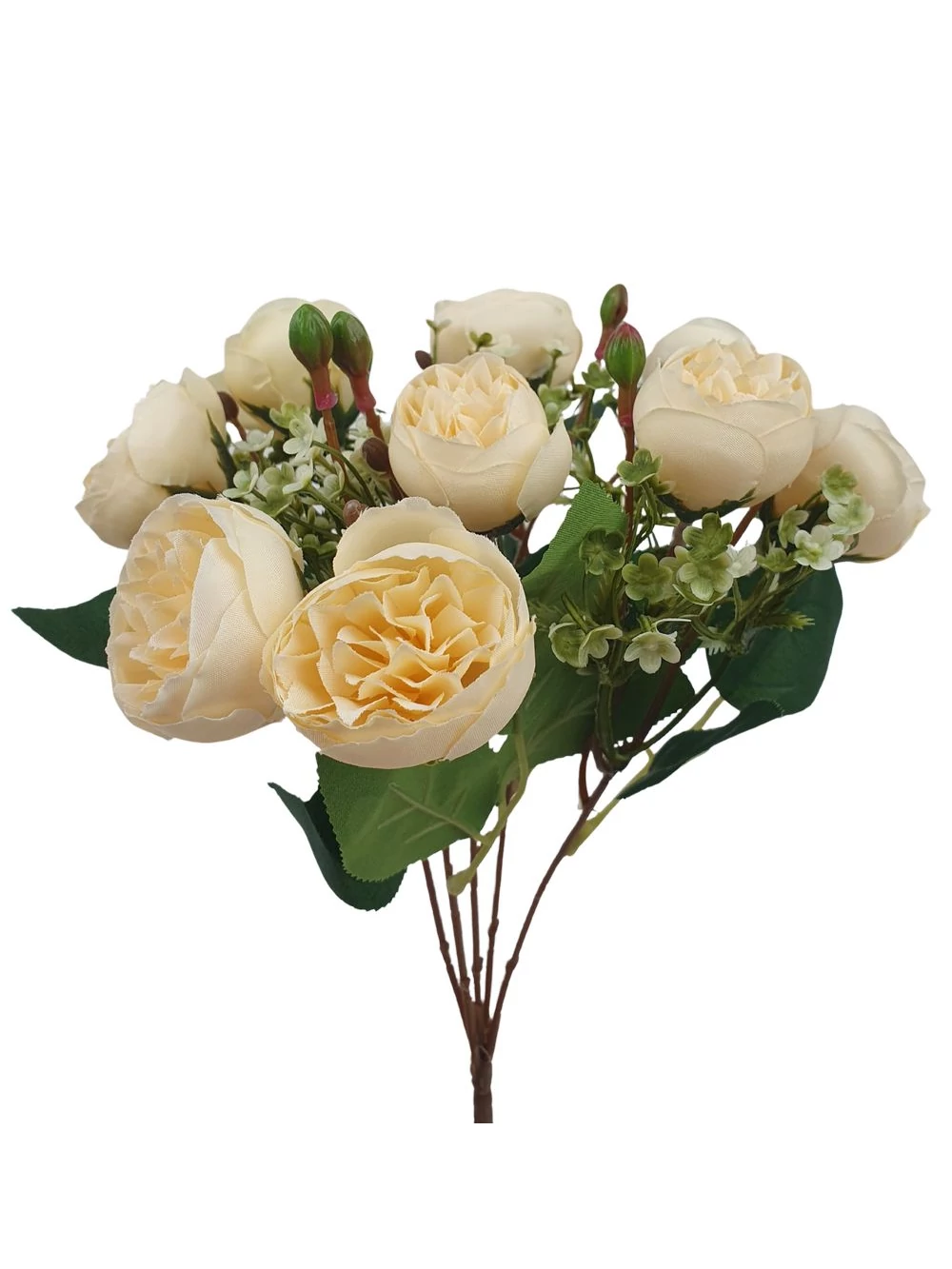 Kép 2/2 - 9 fejes csokor apró virággal - Tört fehér