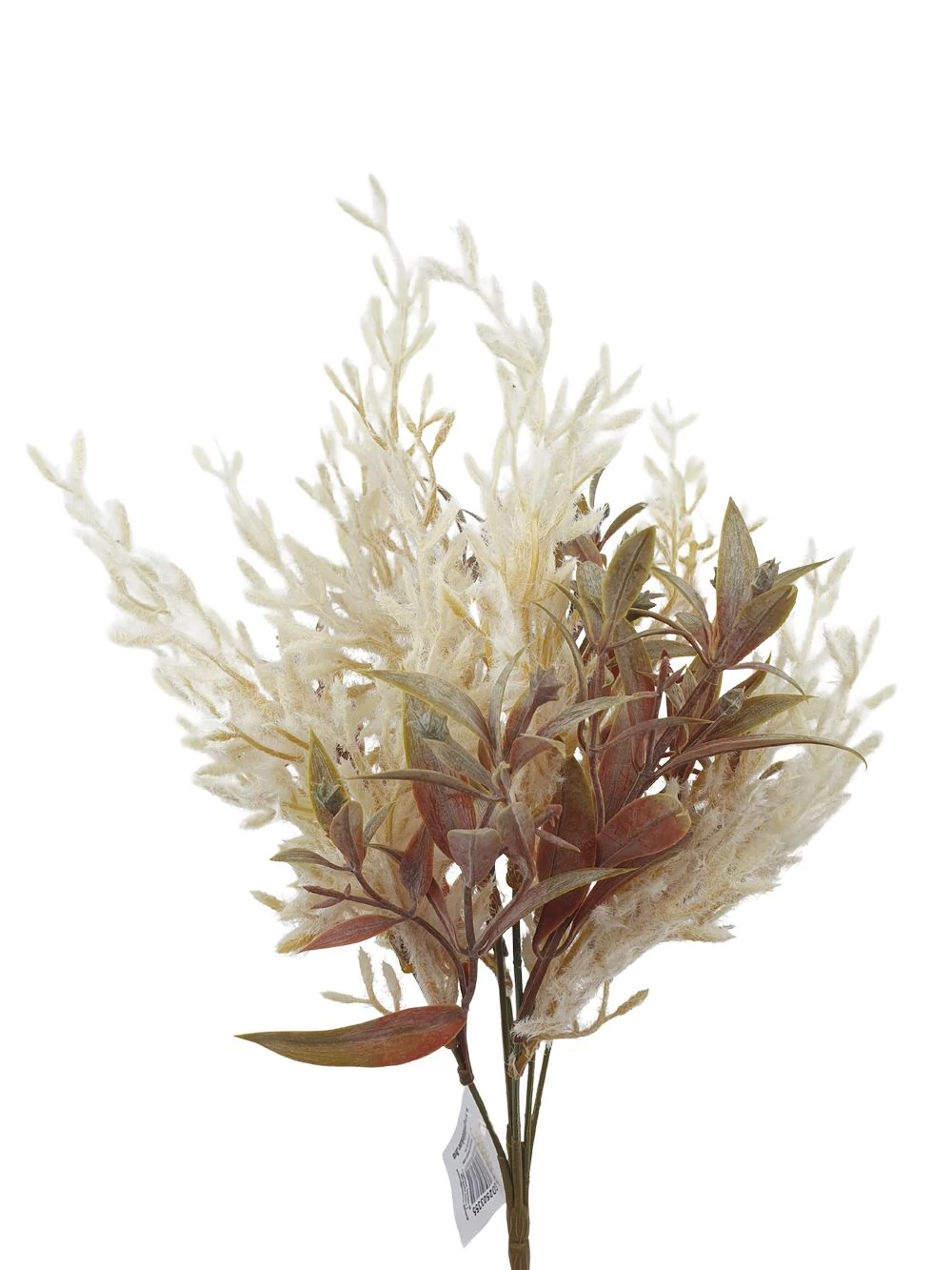 Kép 2/2 - Bolyhos műzöld csokor 4 - Tört fehér