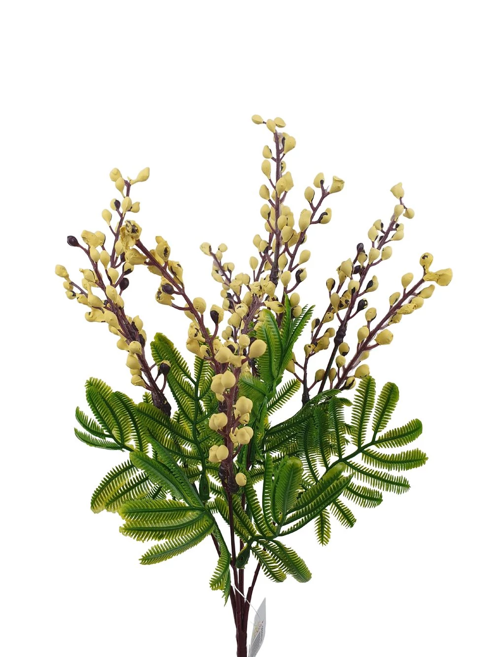 Kép 2/2 - Színes bogyós műzöld csokor - Sárga