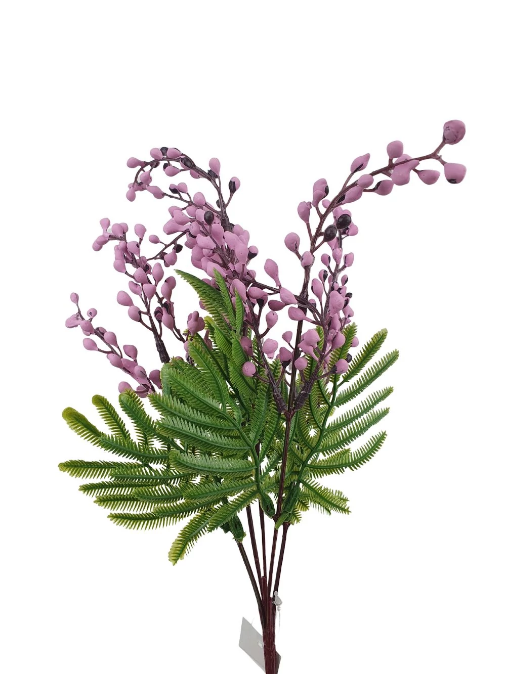 Kép 2/2 - Színes bogyós műzöld csokor - Világos lila