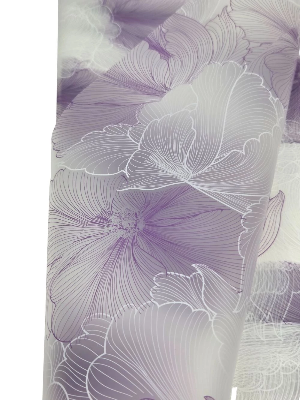 Kép 2/2 - Íves fólia 57*56 cm hibiszkusz virágmintás - Lila