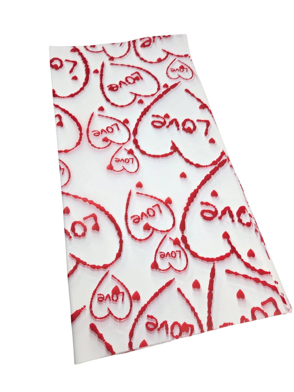 Kép 2/2 - Íves fólia 57*57 cm Love szíves - Fehér