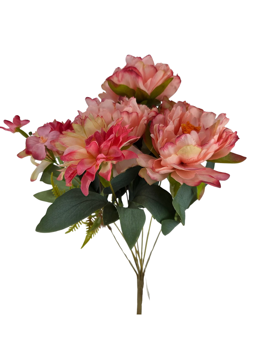 Kép 2/3 - Vegyes peonia csokor dáliával - Cirmos pink