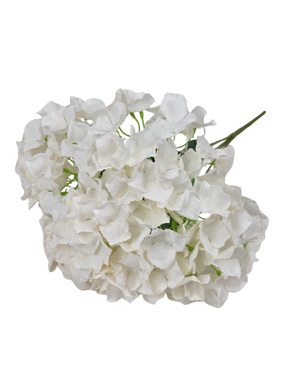 Kép 2/2 - 5 fejes hortenzia csokor 50 cm - Fehér