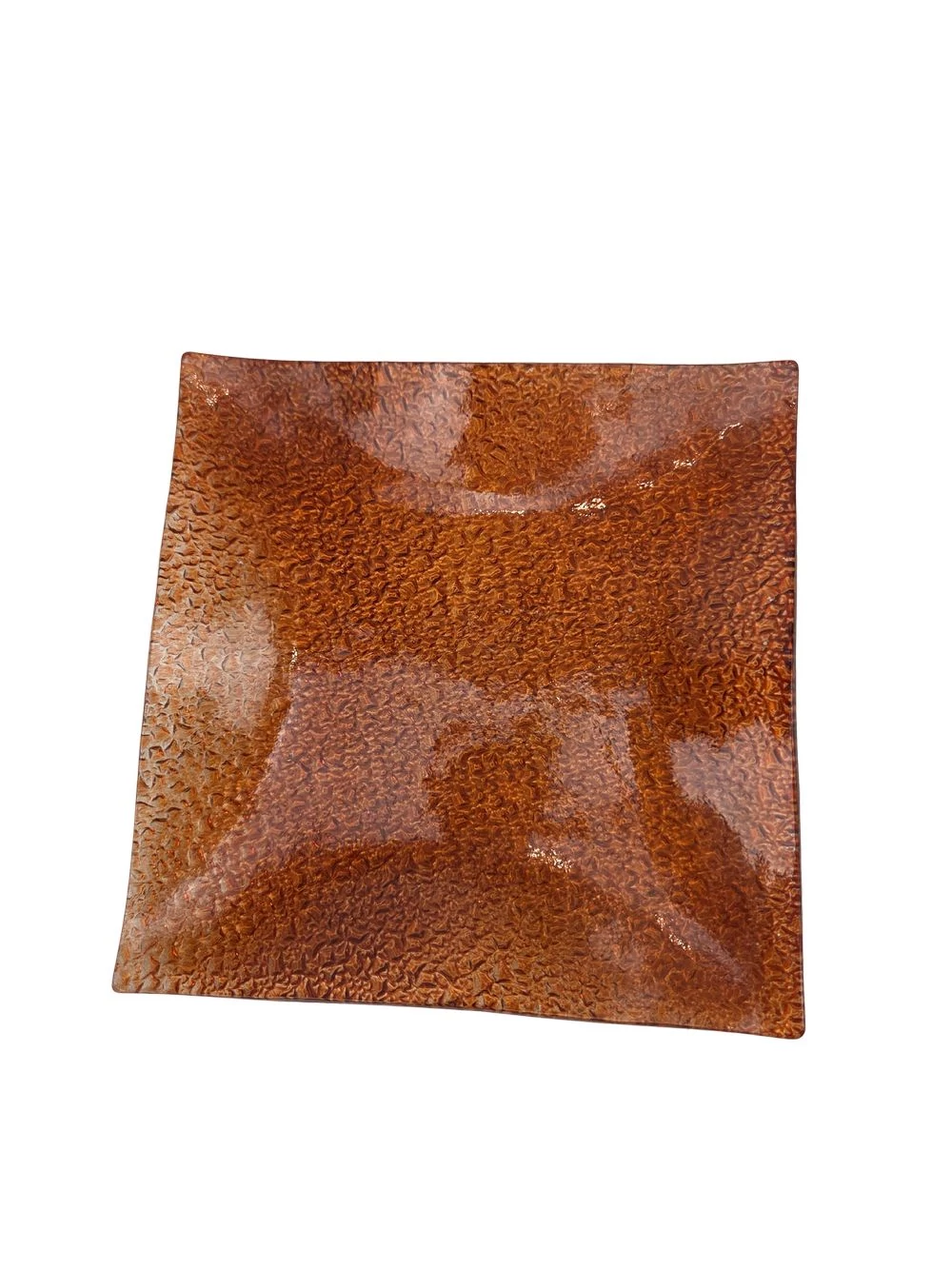 Kép 2/2 - Üvegtál 19*19 cm -Réz