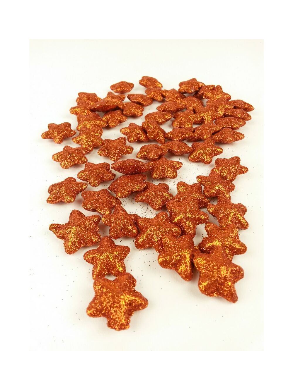 Glitteres csillag kicsi- Narancs