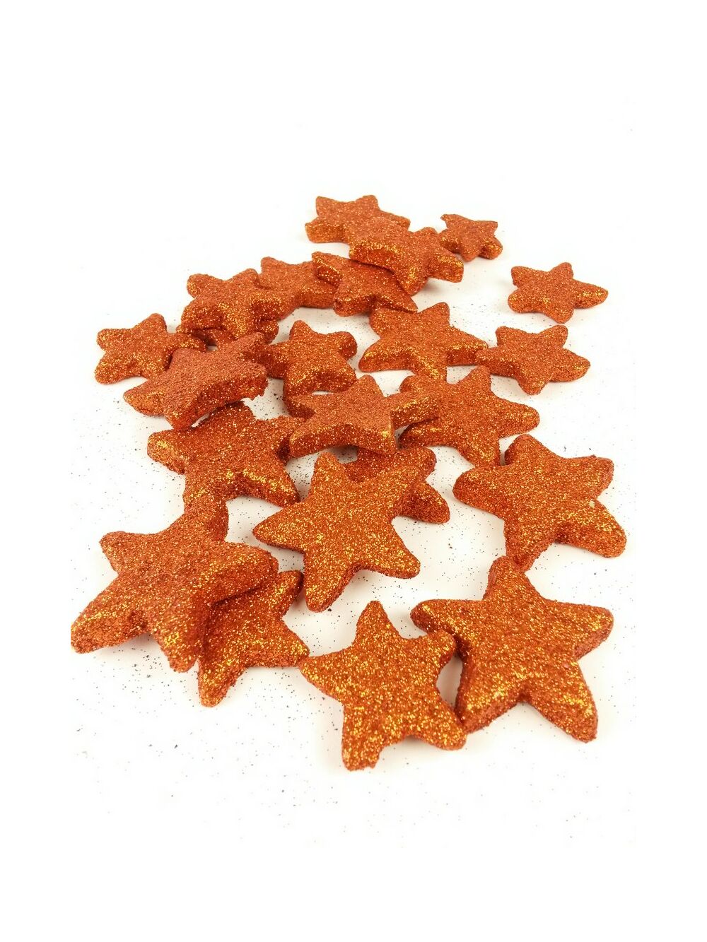 Glitteres csillag vastag - Narancs