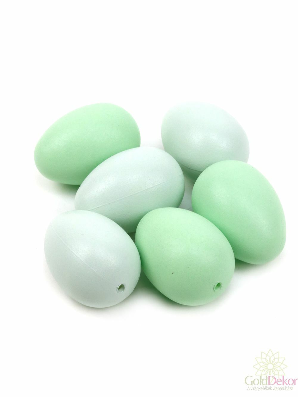 Műanyag tojás mix 6 cm - Zöld