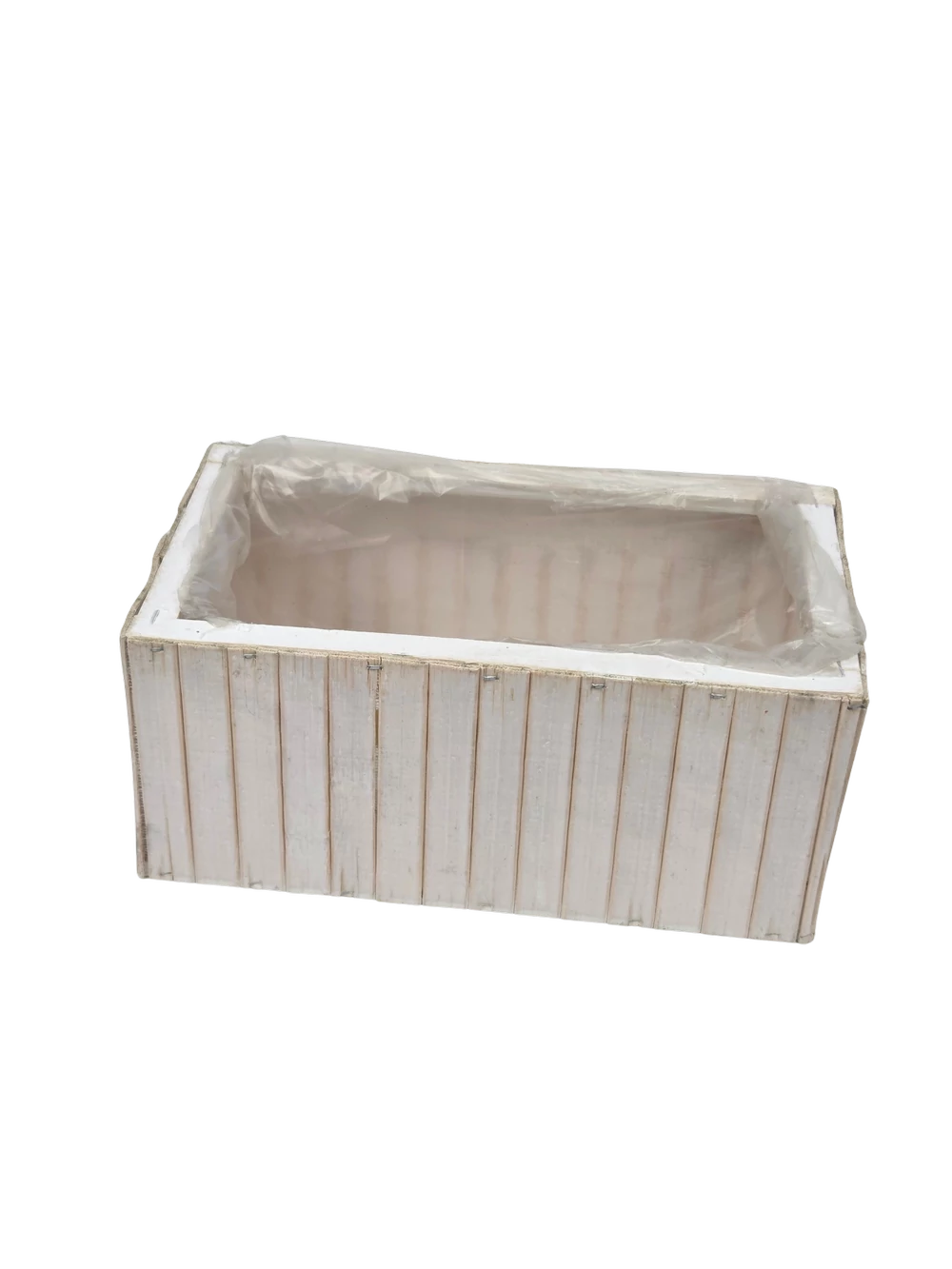 Kép 2/2 - Bambusz láda tégla 25 cm - Fehér