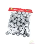 Glitteres golyó 2 cm - Ezüst