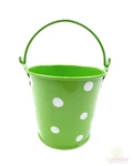 Kicsi pöttyös bádog vödör - Zöld