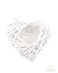 Szív kosár kicsi - Fehér