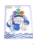 Happy Birthday  9 db-os lufi szett - Kék