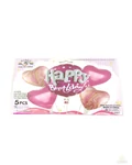 Happy birthday 5 db-os lufi szett - Pink