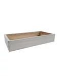 Lapos fa láda 30 cm - Fehér