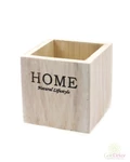 Home feliratos fa kaspó - Teli Fehér