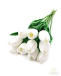 Real touch tulipán köteg*10 - Fehér