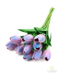 Real touch tulipán köteg*10 - Mályva kék