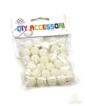 Dekor gyöngy 12mm - Tört fehér