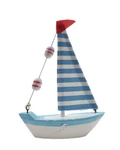 Fa hajó csíkos vitorlával - Kék csíkos