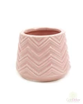 Cikkcakk mintás kaspó - Rózsaszín