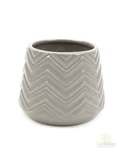 Cikkcakk mintás kaspó - Szürke