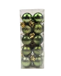 Karácsonyi gömb szett mix 3 cm*20 - Zöld