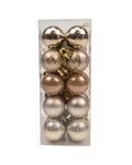 Karácsonyi gömb szett mix 3 cm*20 - Pezsgő
